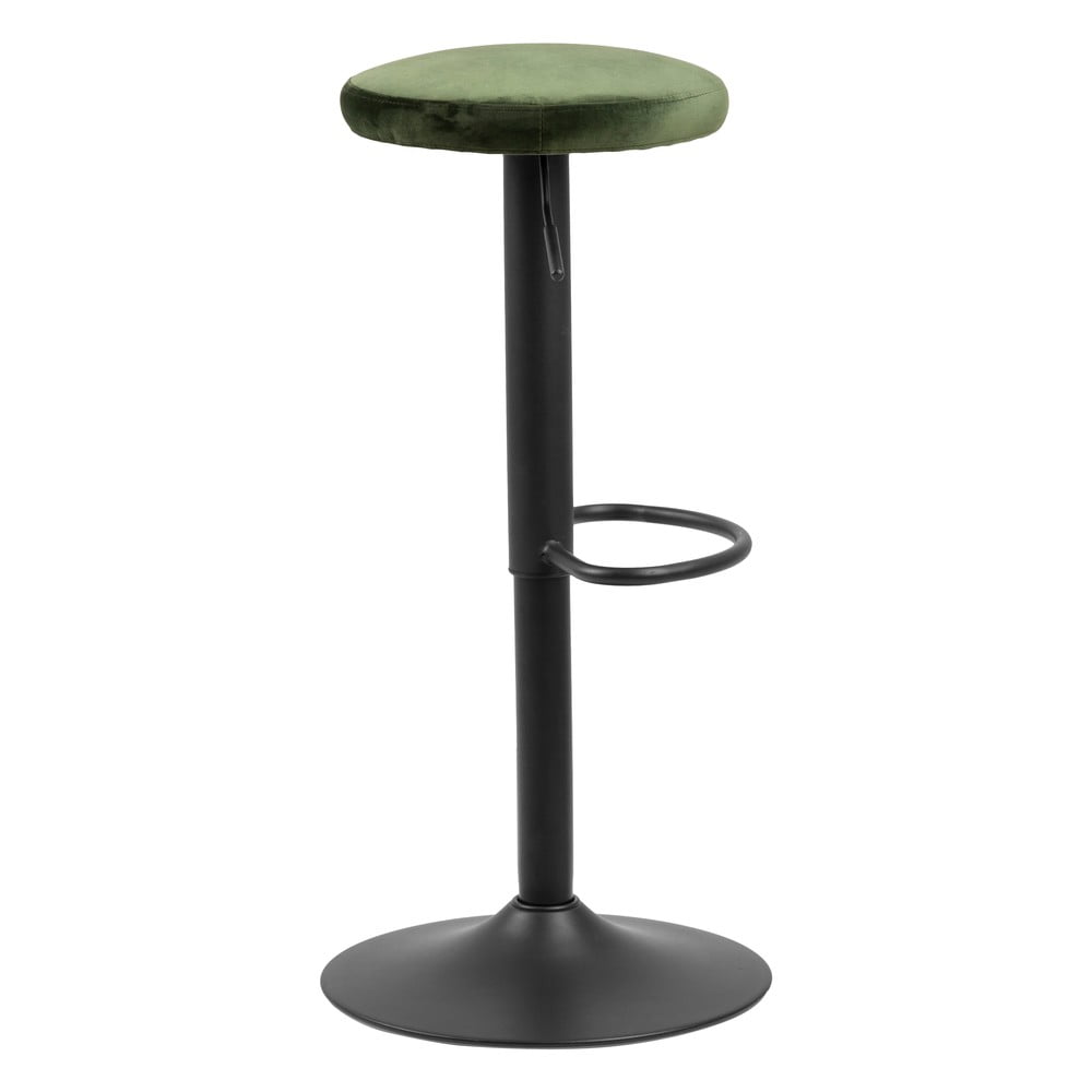 Zöld bársony állítható magasságú bárszék (ülésmagasság 62 cm) Finch – Actona