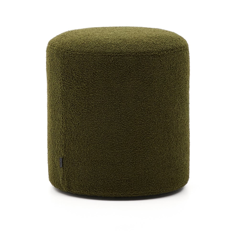 Zöld buklé puff Kaeli – Kave Home