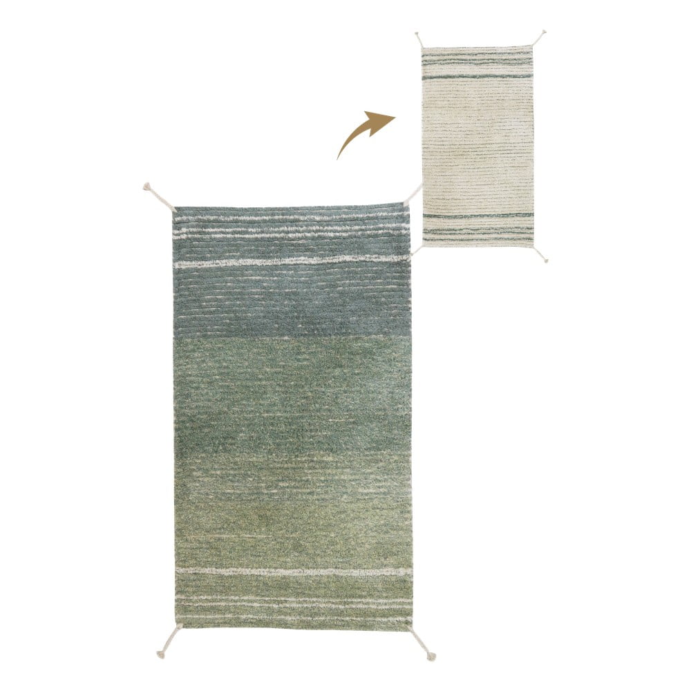 Zöld-kék pamut szőnyeg 80x140 cm Twin Vintage – Lorena Canals