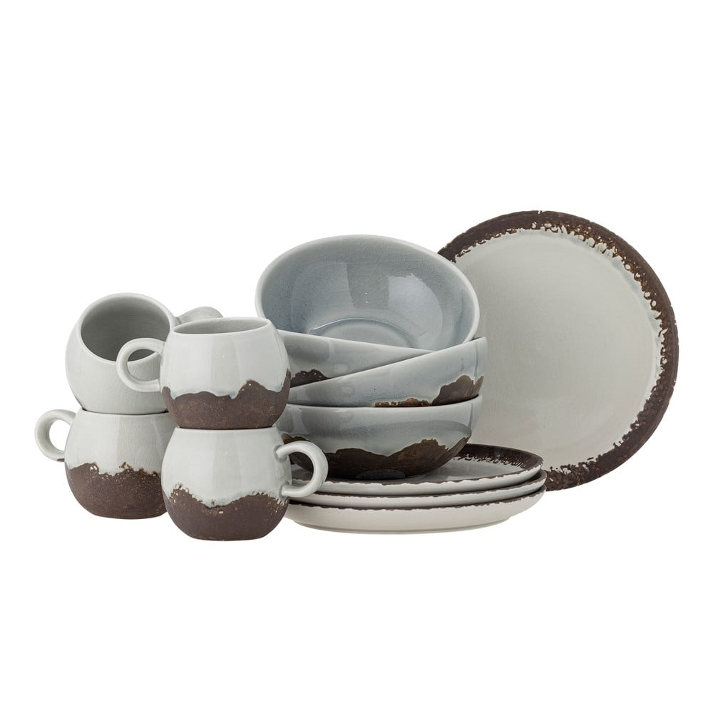 Agyagkerámia étkészlet 12 db-os Paula – Bloomingville