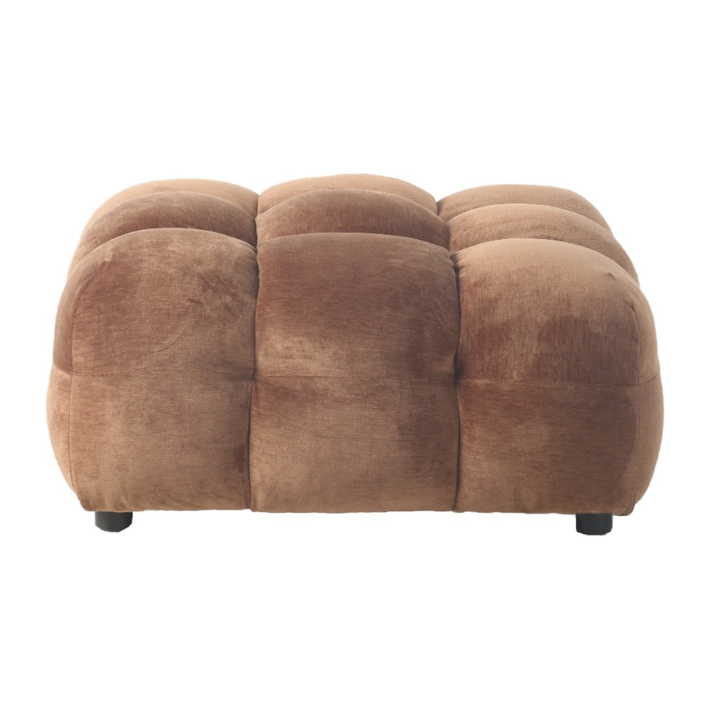 Barna bársony lábtartó Hackman – Dutchbone