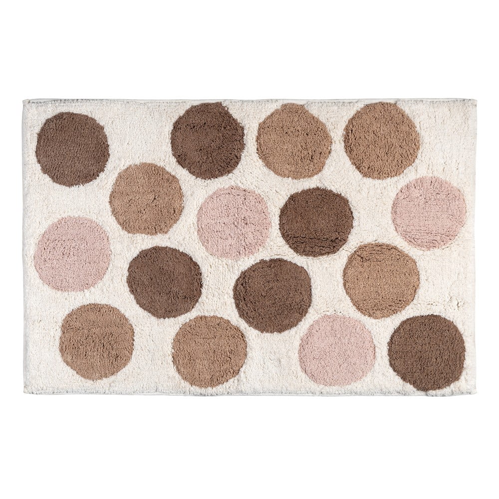 Barna-bézs bio pamut fürdőszobai kilépő 60x90 cm Tibet – Wenko