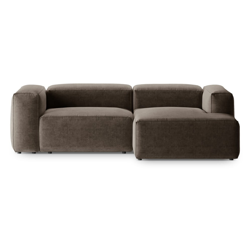 Barna sarokkanapé (jobb oldali-heverő résszel) Bergano – Cosmopolitan Design