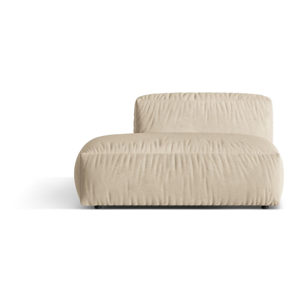 Bézs bársony kanapé modul (bal oldali) Martina – Micadoni