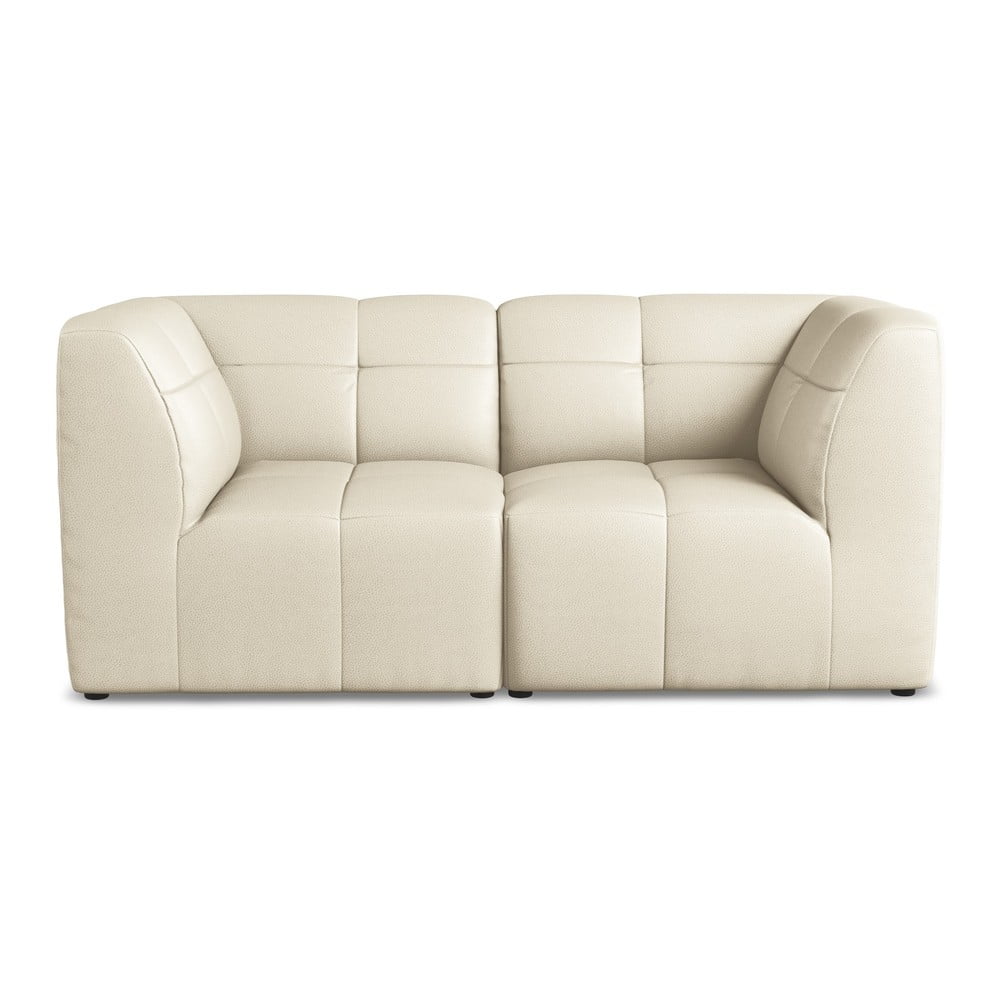 Bézs bőrutánzat kanapé 180 cm Aloha – Makamii