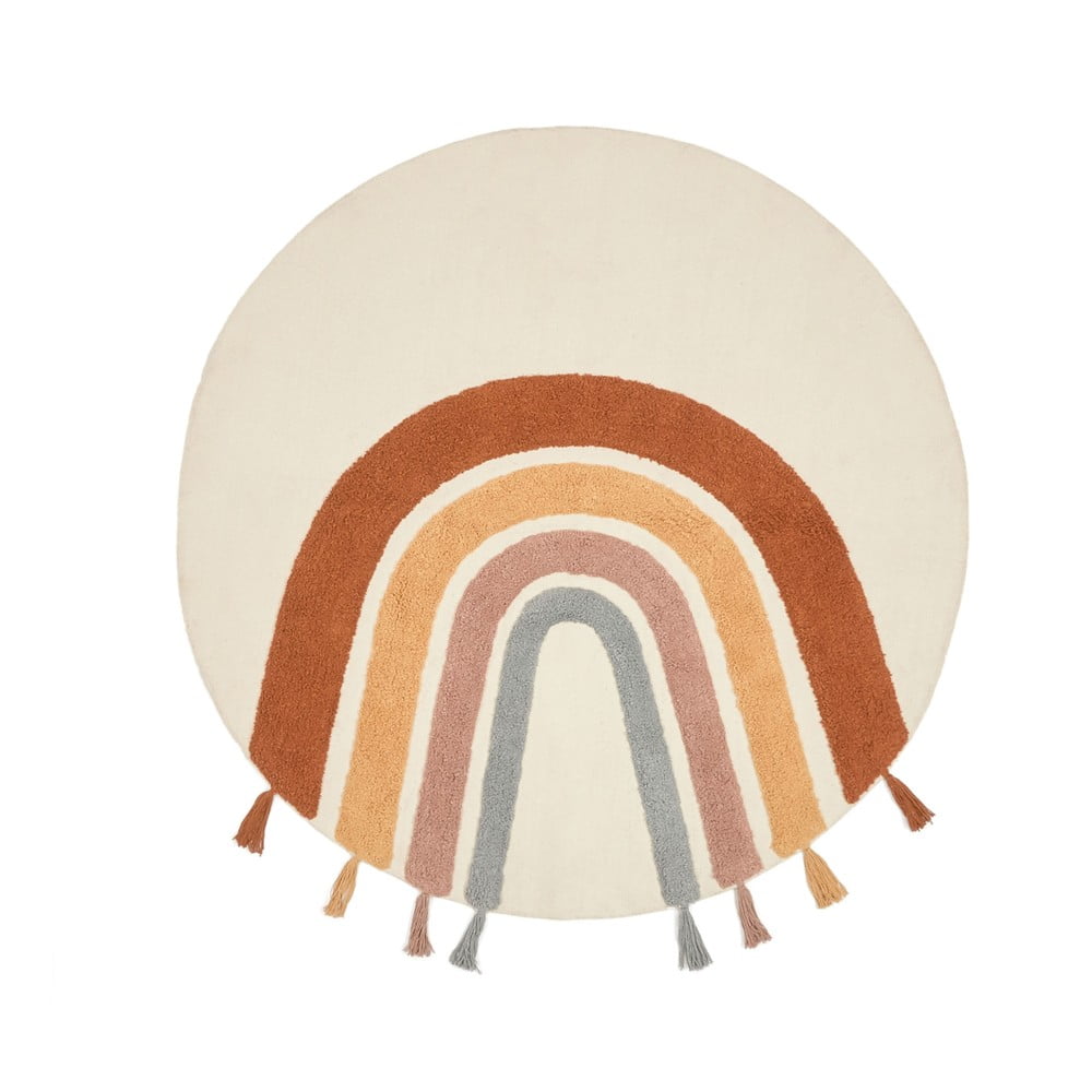 Elefántcsont színű mosható pamut gyerek szőnyeg ø100 cm Tadea – Kave Home