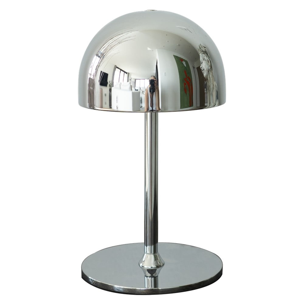 Ezüstszínű LED asztali lámpa távirányítóval