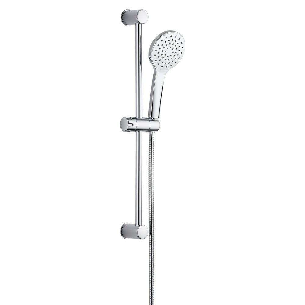 Ezüstszínű rozsdamentes acél zuhanyszett kézi tussal-tolható tartóval 60 cm No. 2 – Allstar