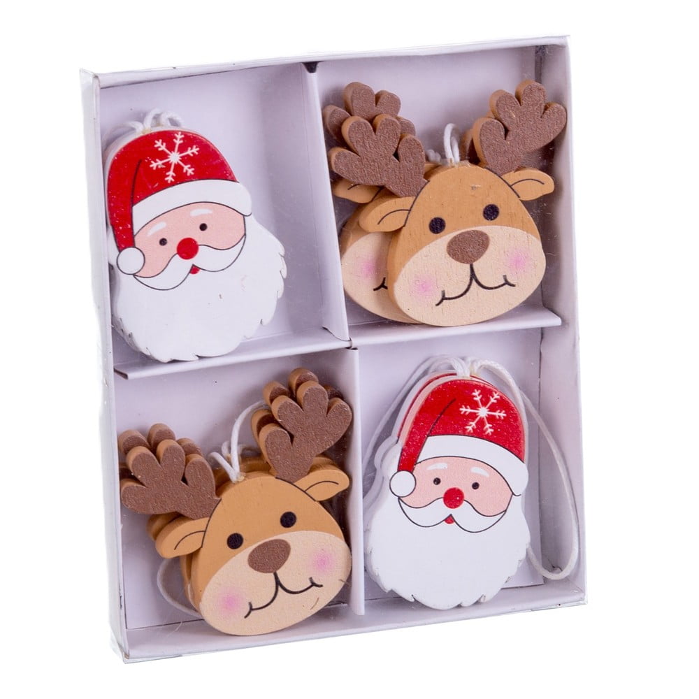 Fa karácsonyfadísz készlet 8 db-os 5 cm Figures – Casa Selección