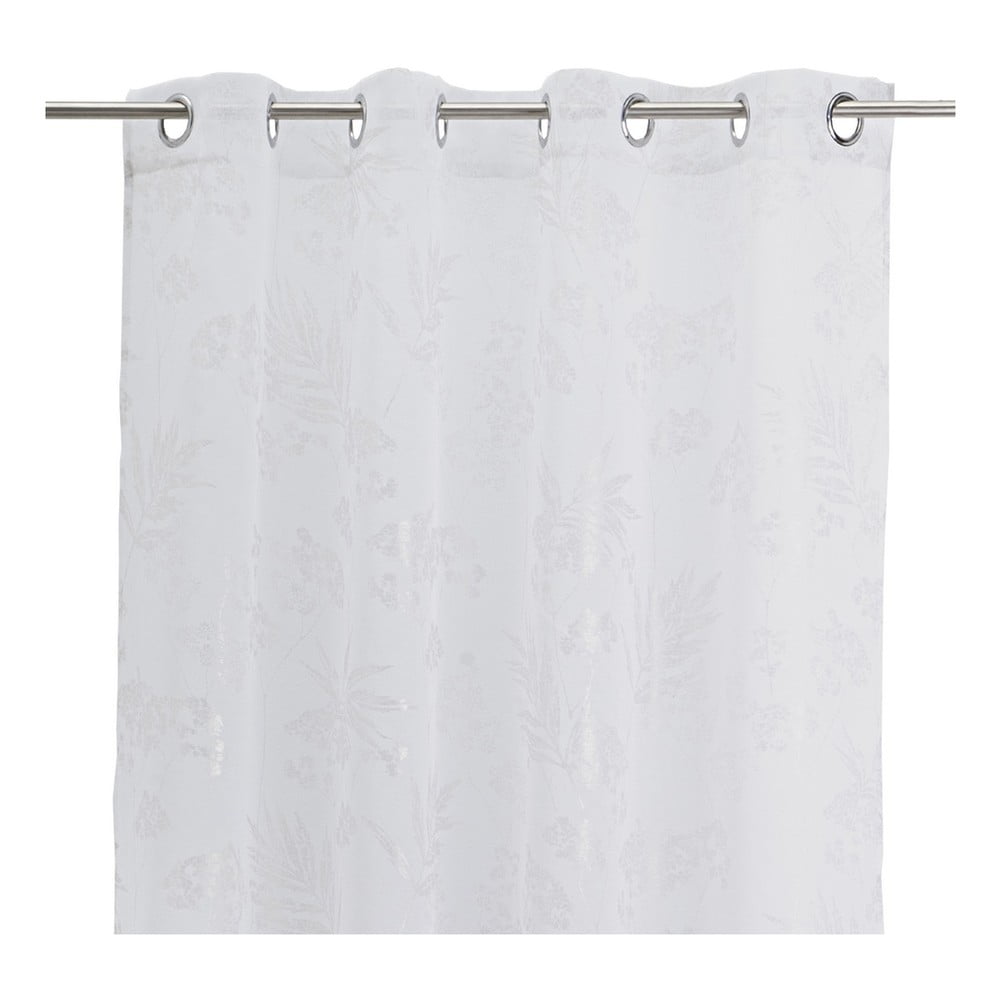 Fehér-ezüstszínű fényáteresztő függöny 140x260 cm Bonsái – Casa Selección