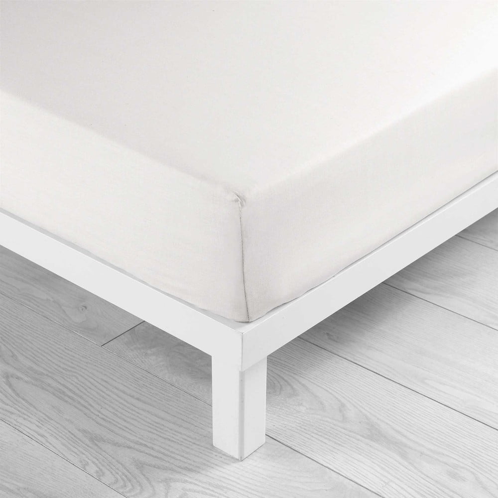 Fehér gumis pamut lepedő 180x200 cm Lina – douceur d'intérieur