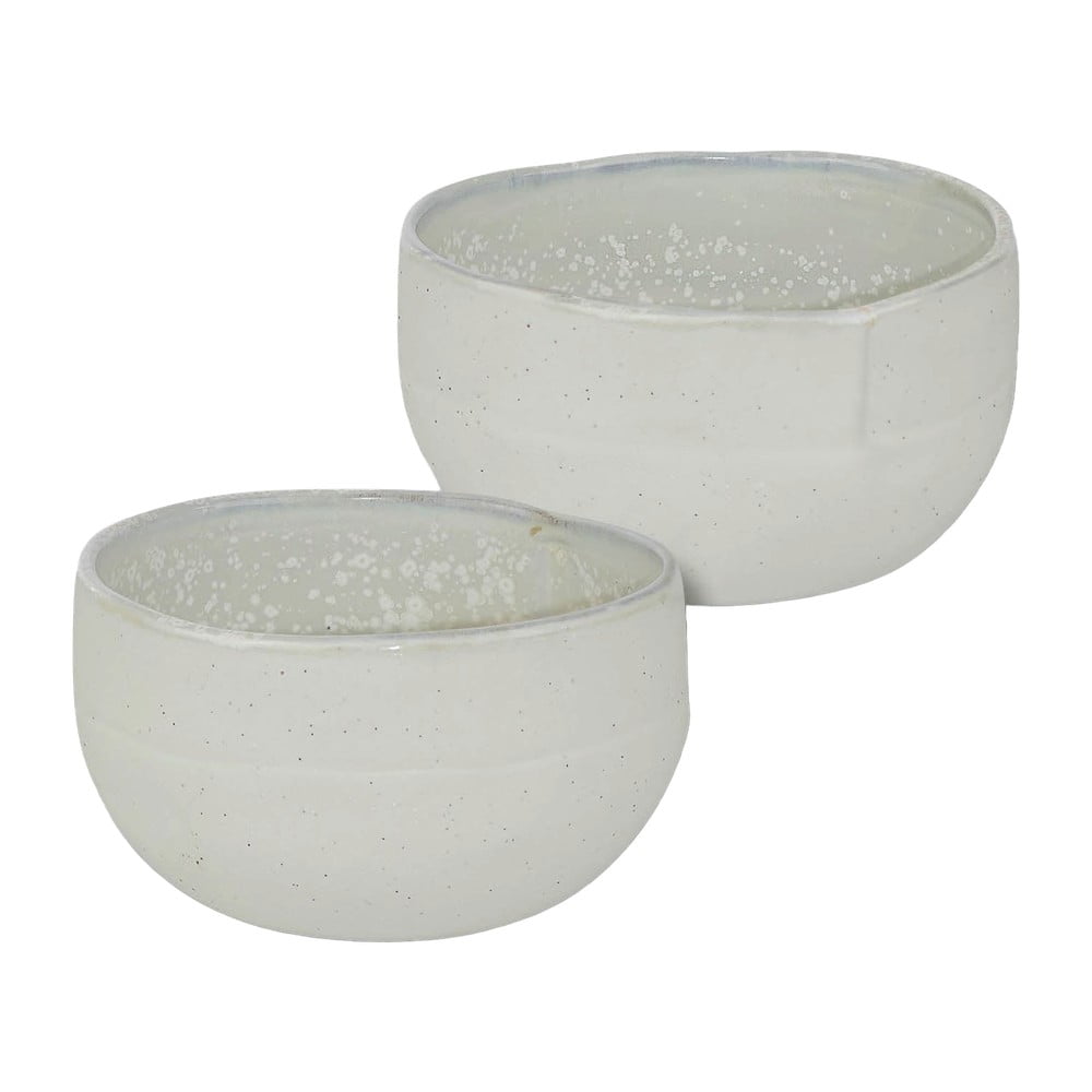 Fehér kő tálka szett 2 db-os ø 10 cm Sand Grain – Mette Ditmer Denmark