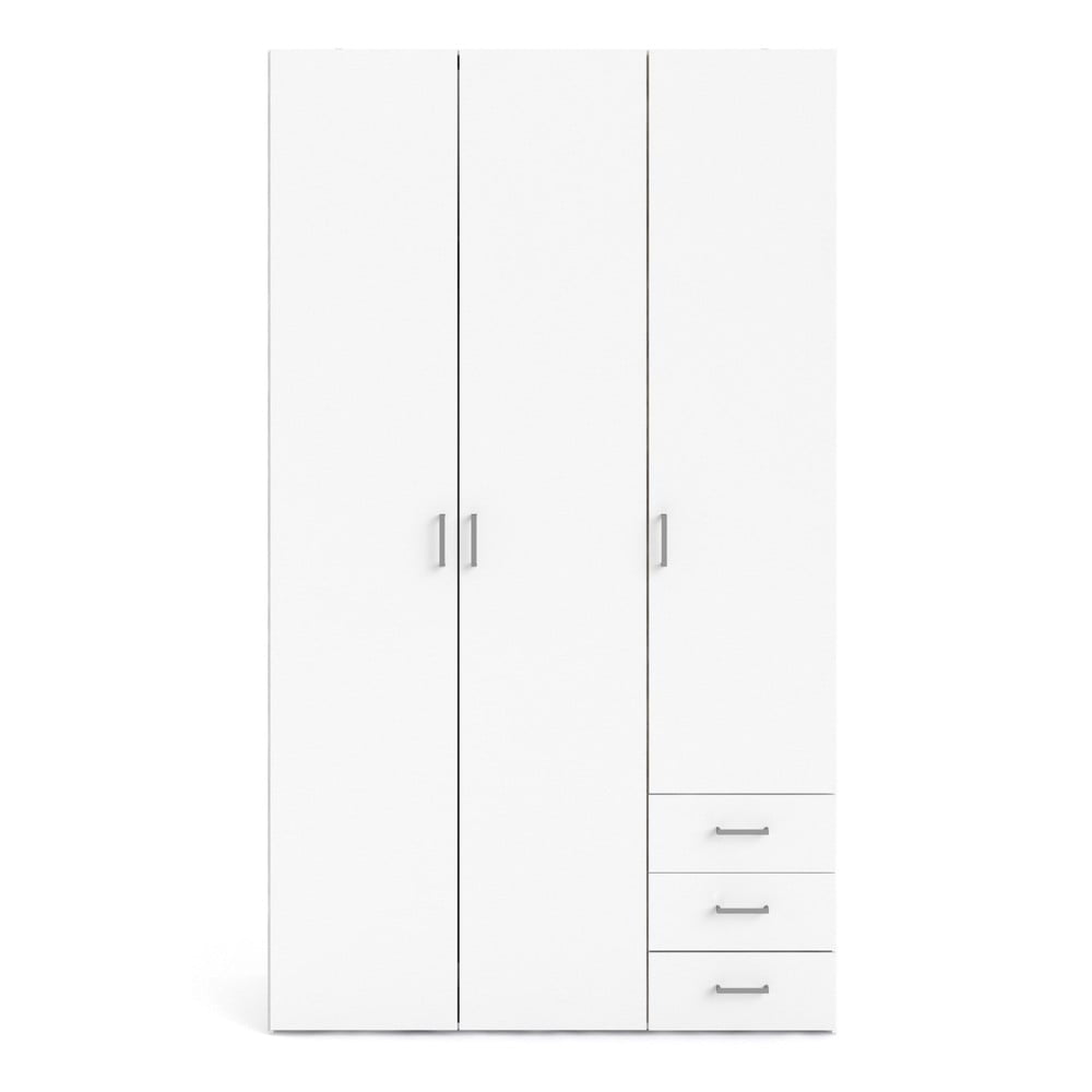 Fehér ruhásszekrény 116x200 cm Space – Tvilum
