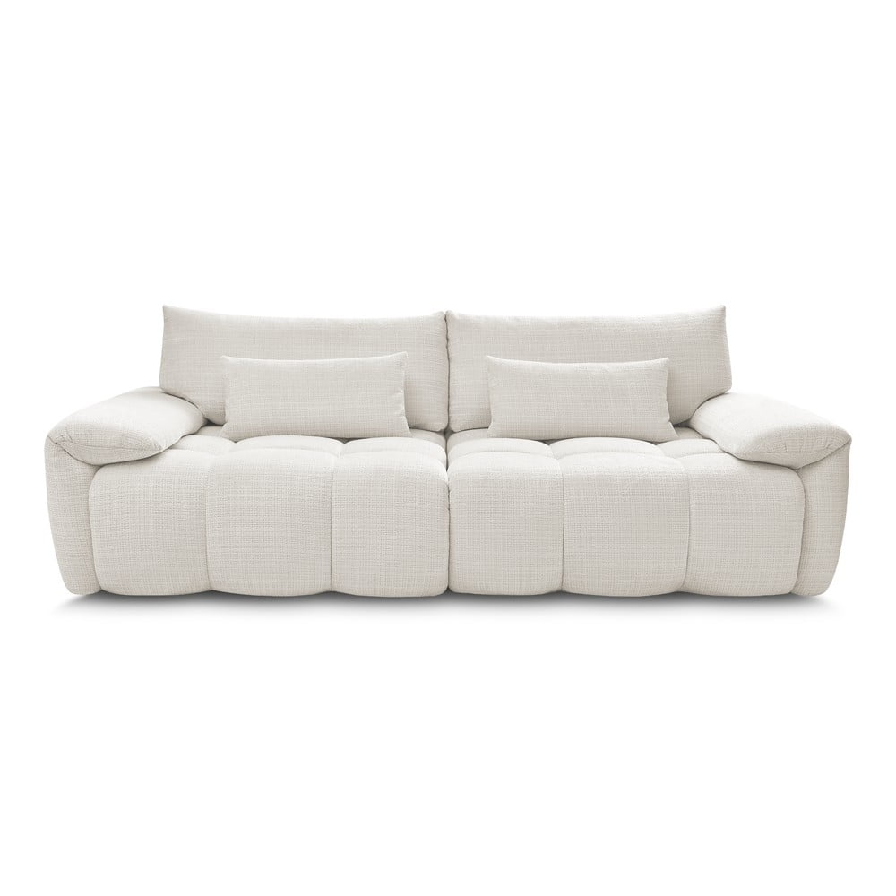 Fehér zsenília kanapé 264 cm Ivane – Bobochic Paris