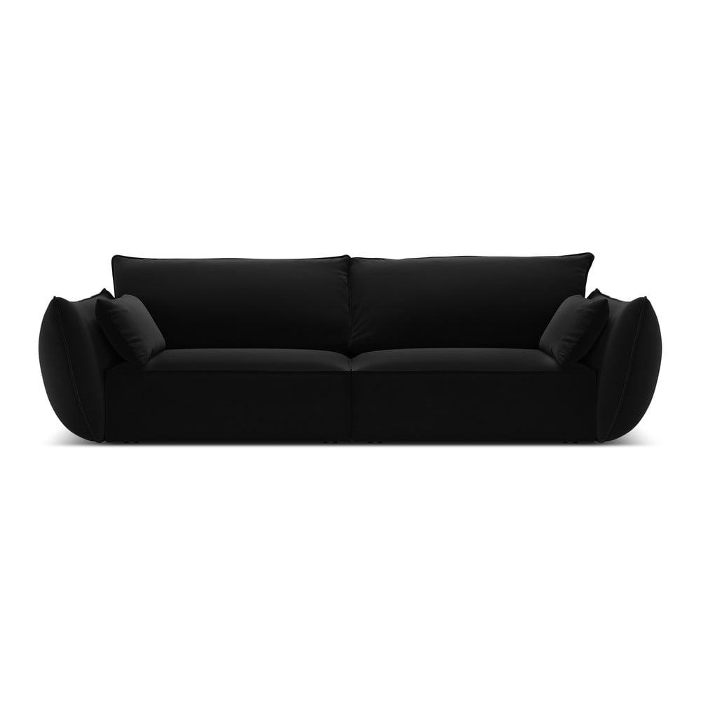 Fekete bársony kanapé 208 cm Vanda – Mazzini Sofas