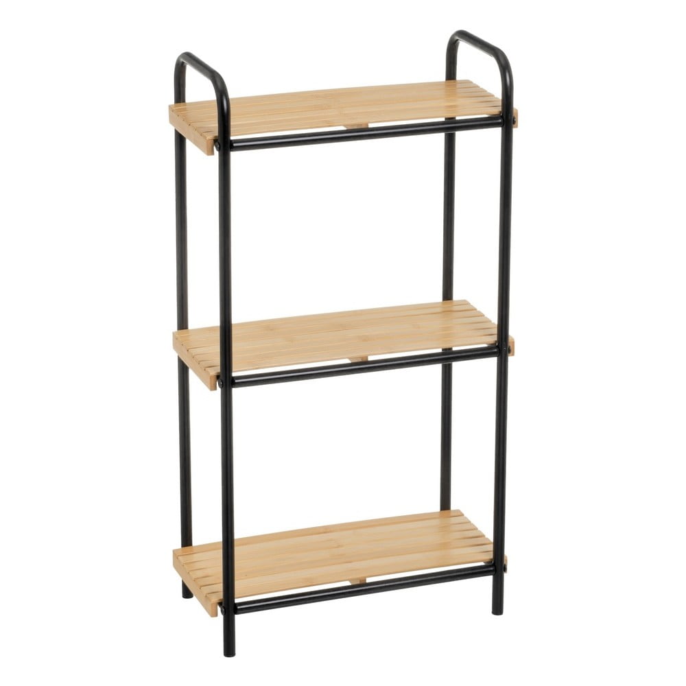 Fekete-natúr színű bambusz polcos állvány 41x77 cm – Casa Selección