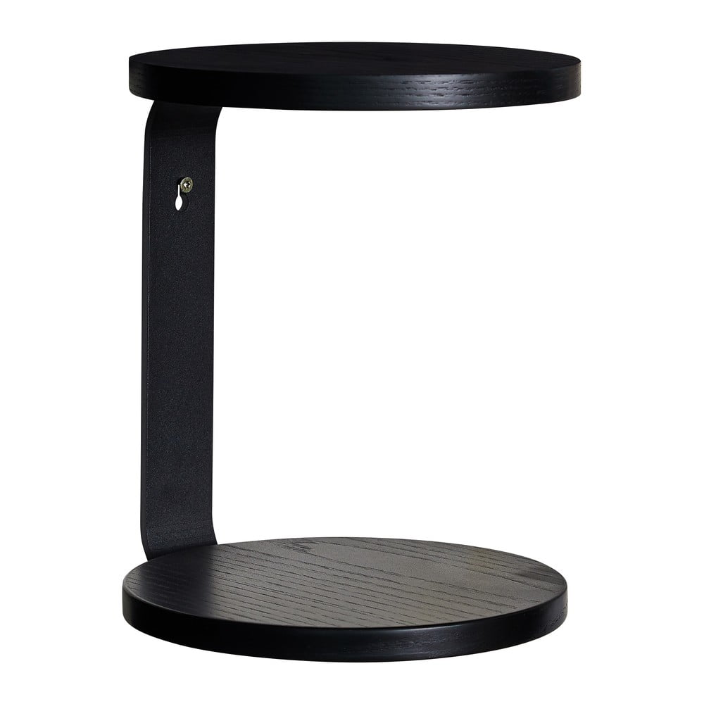 Fekete többszintes fali polc 25