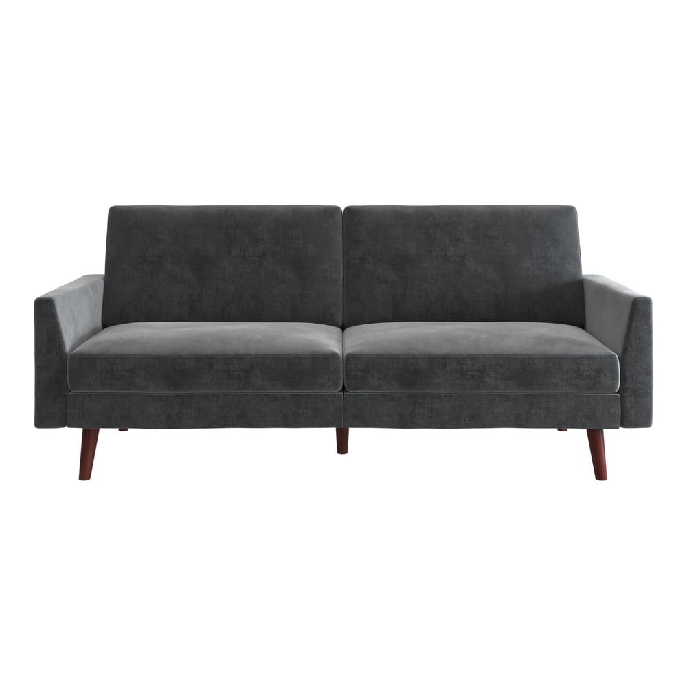 Jules szürke kinyitható bársony kanapé - Støraa