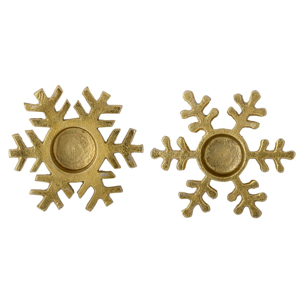 Karácsonyi mintás fém gyertyatartó készlet 2 db-os Lisetta – Bloomingville