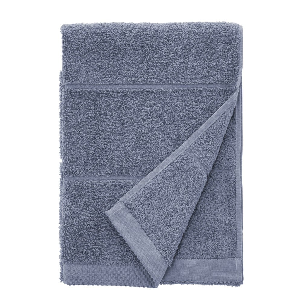 Kék frottír pamut fürdőlepedő 70x140 cm Line – Södahl