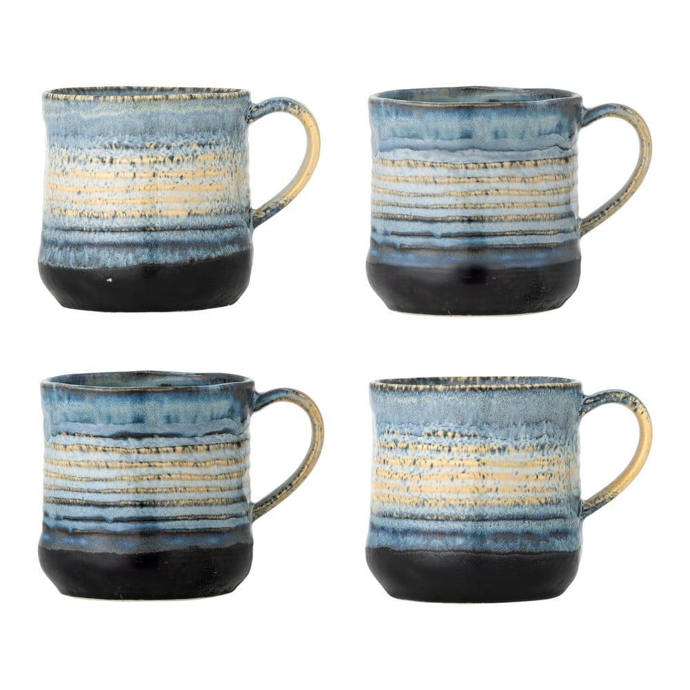 Kék kőedény bögre szett 4 db-os 380 ml Deana – Bloomingville