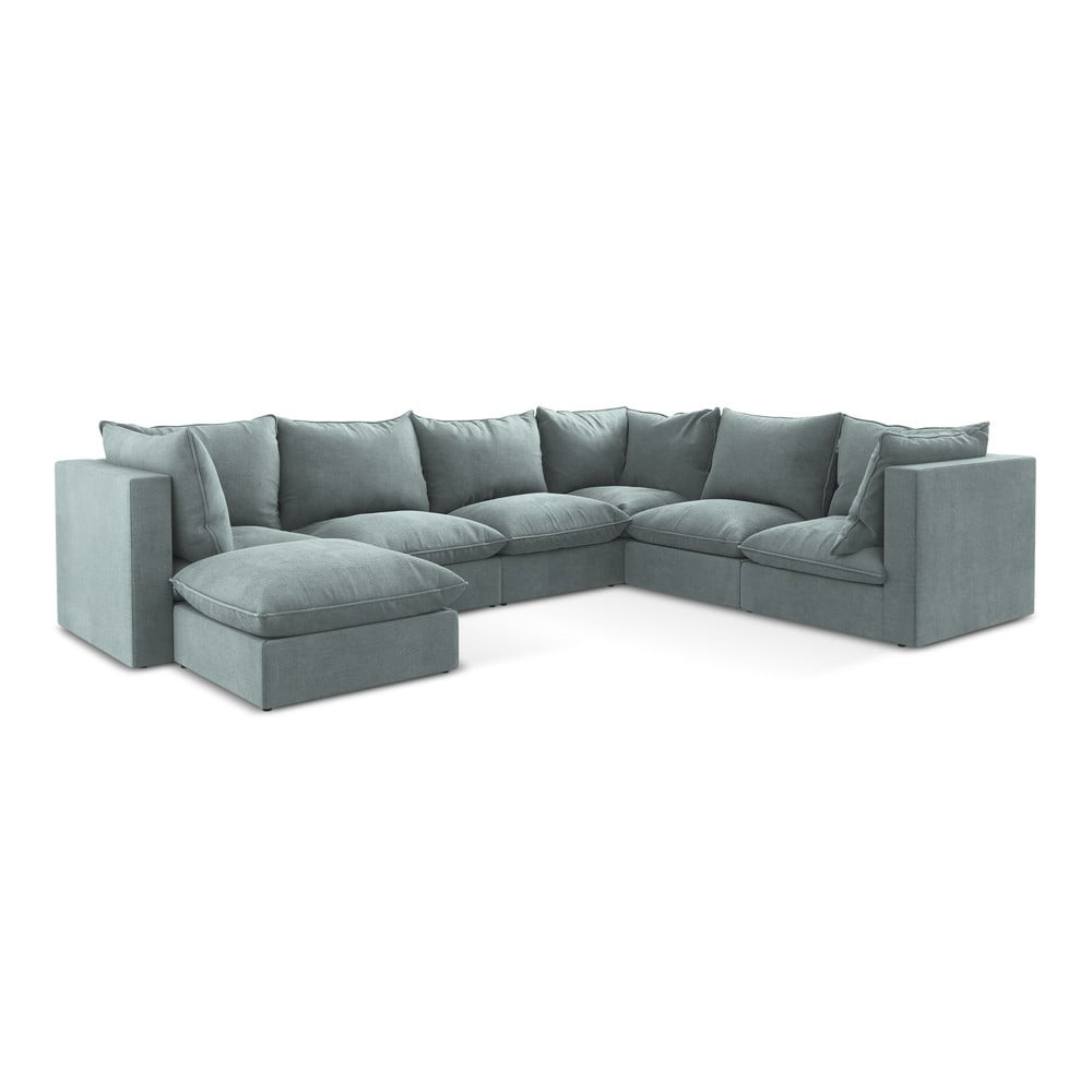 Kék sarokkanapé (jobb oldali-U alakú) Manao – Makamii