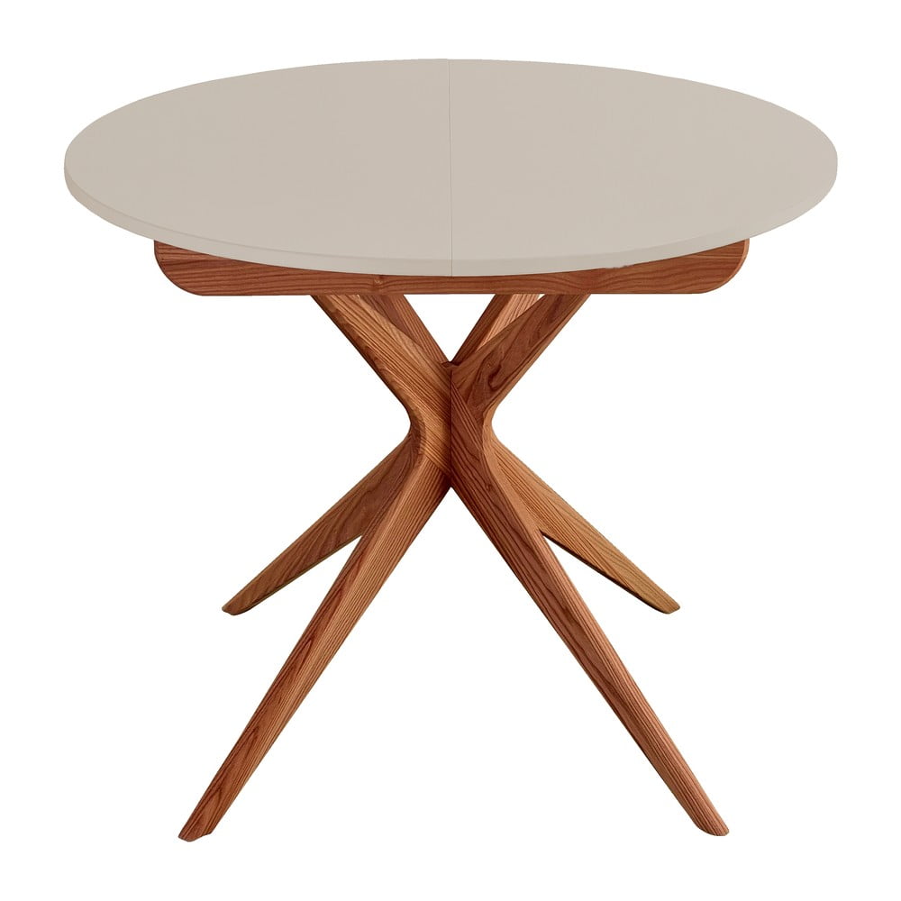 Kerek bővíthető étkezőasztal hosszabbító asztallappal ø 90 cm Jubi – Ragaba