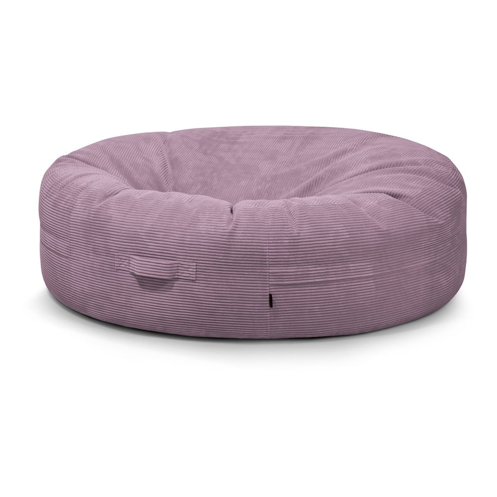 Lila kordbársony babzsákfotel Roll 190 – SLOWDOWN