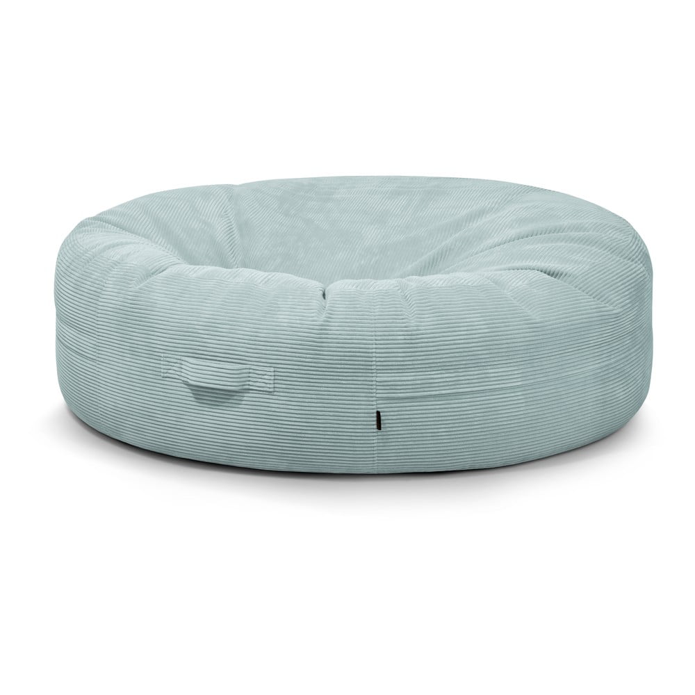 Mentazöld kordbársony babzsákfotel Roll 190 – SLOWDOWN