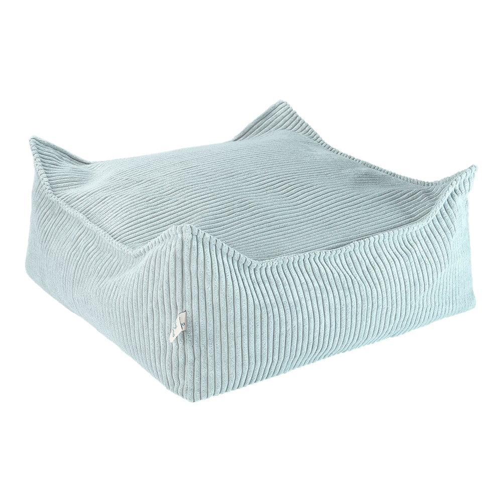 Mentazöld kordbársony gyerek babzsákfotel Square – Wigiwama