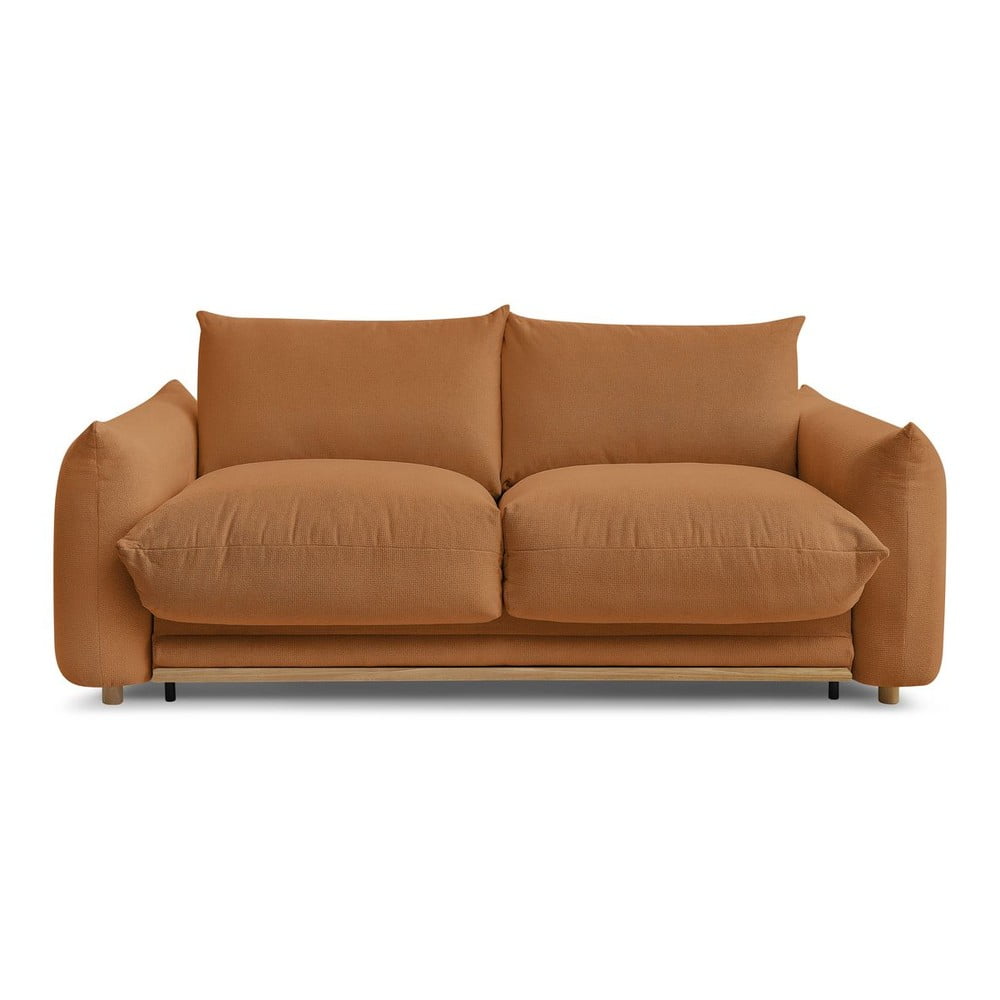 Narancssárga kinyitható kanapé 234 cm Ernest – Bobochic Paris