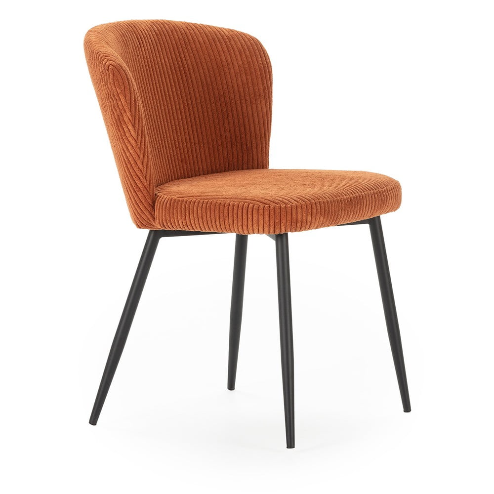 Narancssárga kordbársony étkezőszék szett 4 db-os Megan – Marckeric