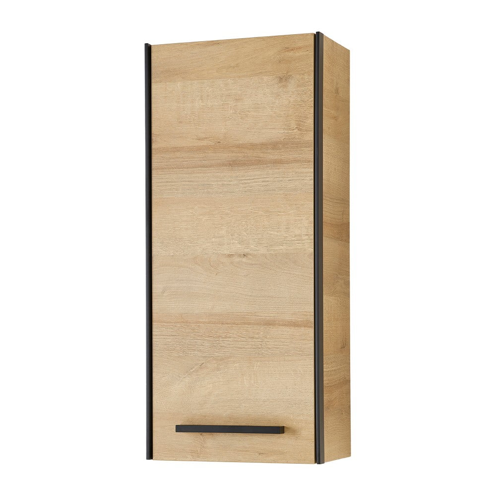 Natúr színű fali fürdőszoba szekrény tölgyfa dekorral 70x30 cm Quickset 395 – Pelipal