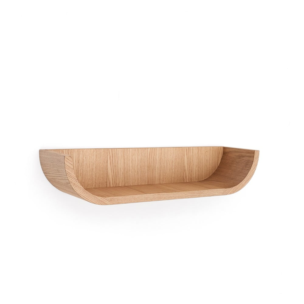 Natúr színű fali polc kőrisfa dekorral 60 cm Salaya – Kave Home