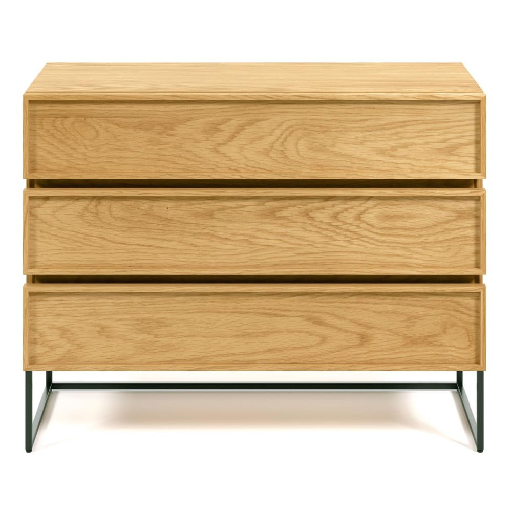 Natúr színű komód tölgyfa dekorral 100x78x42 cm Taiana – Kave Home