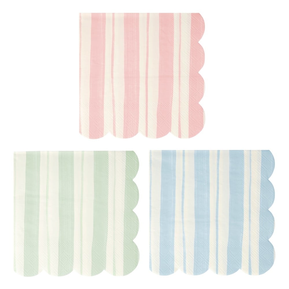 Papír szalvéta szett 16 db-os Ticking Stripe – Meri Meri