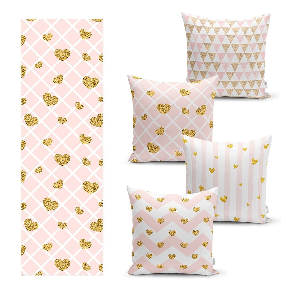 Párnahuzat és asztali futó szett 5 db-os – Mila Home