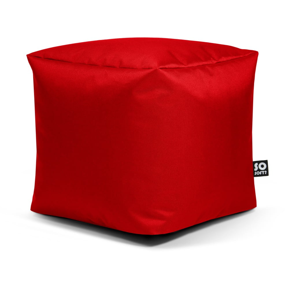 Piros gyerek babzsákfotel Cube M – So Soft?