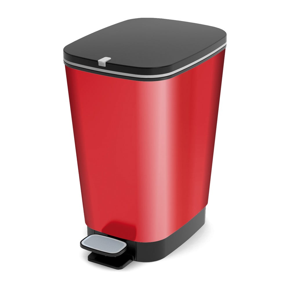 Piros műanyag pedálos szemetes 25 l Chic Bin – KIS