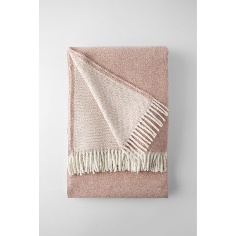 Rózsaszín pamutkeverék takaró 140x180 cm Kalos – Euromant
