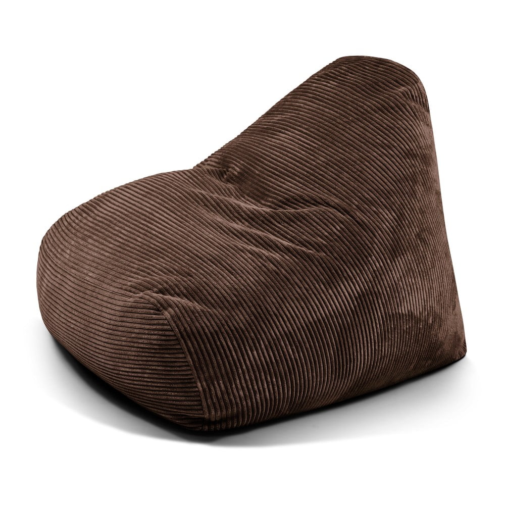 Sötétbarna kordbársony babzsákfotel Snug 100 – SLOWDOWN