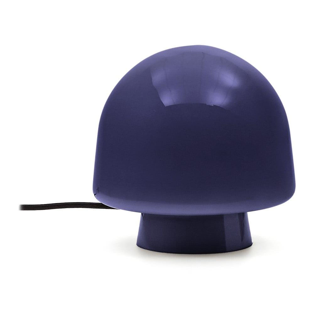 Sötétkék asztali lámpa üveg búrával (magasság 20 cm) Reig – Kave Home