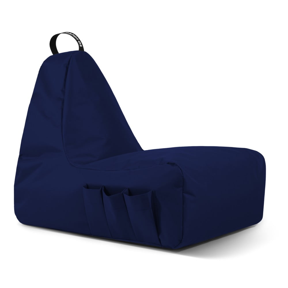 Sötétkék babzsákfotel Chill Gamer L – So Soft?