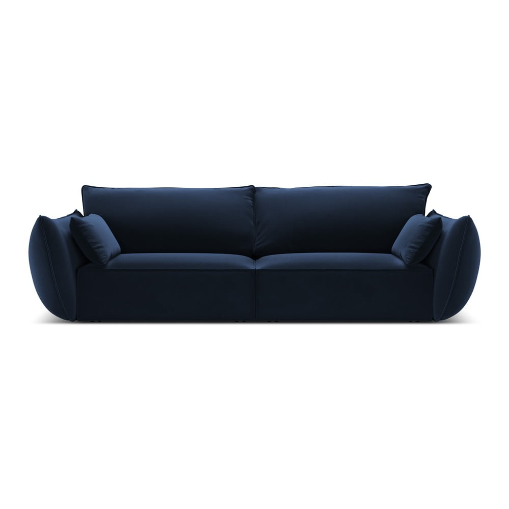Sötétkék bársony kanapé 208 cm Vanda – Mazzini Sofas