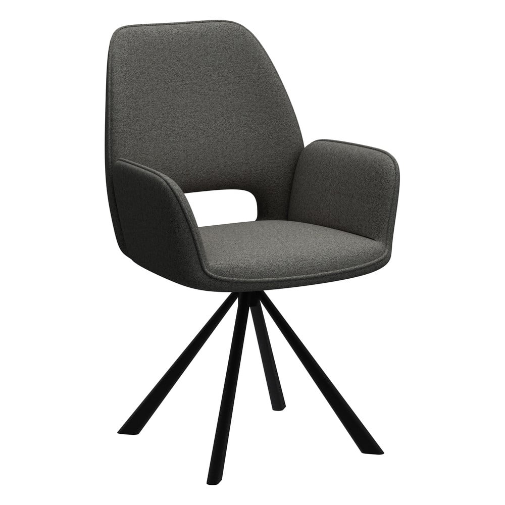 Sötétszürke karfás étkezőszék Graham – Actona