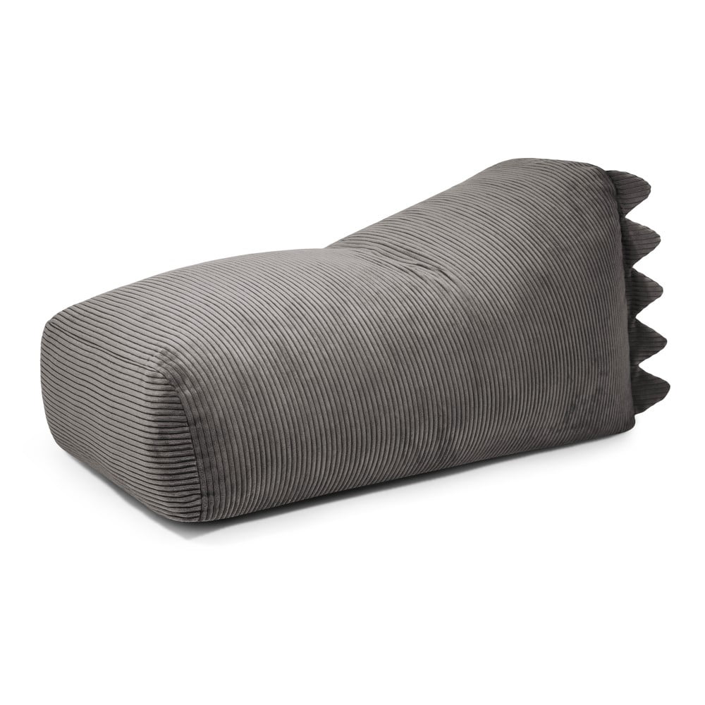 Sötétszürke kordbársony gyerek babzsákfotel Snug 130 Dragon – SLOWDOWN