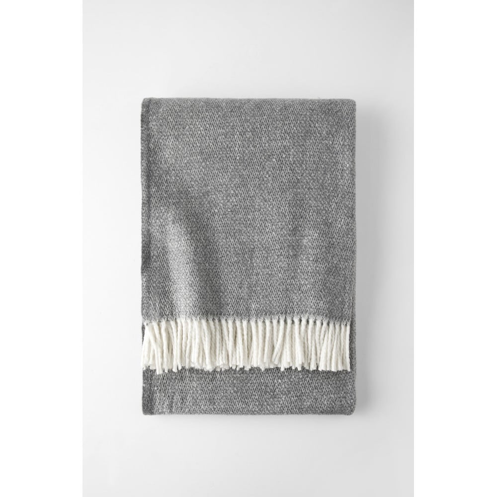 Sötétszürke pamutkeverék takaró 140x180 cm Espiga – Euromant