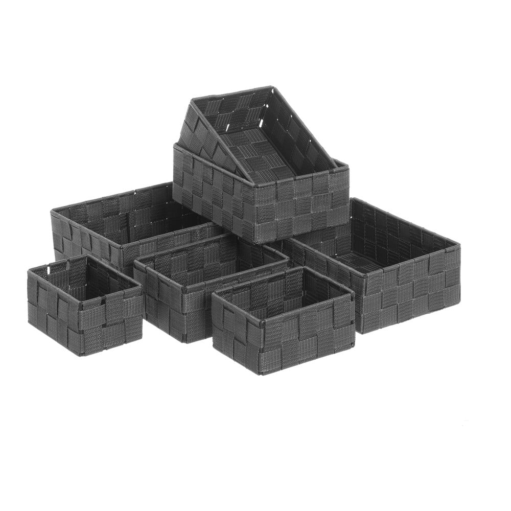 Szövet fürdőszobai kosár készlet 7 db-os - Casa Selección