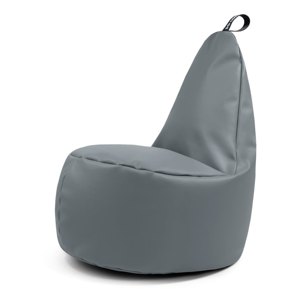 Szürke bőrutánzat babzsákfotel Lull L – So Soft?