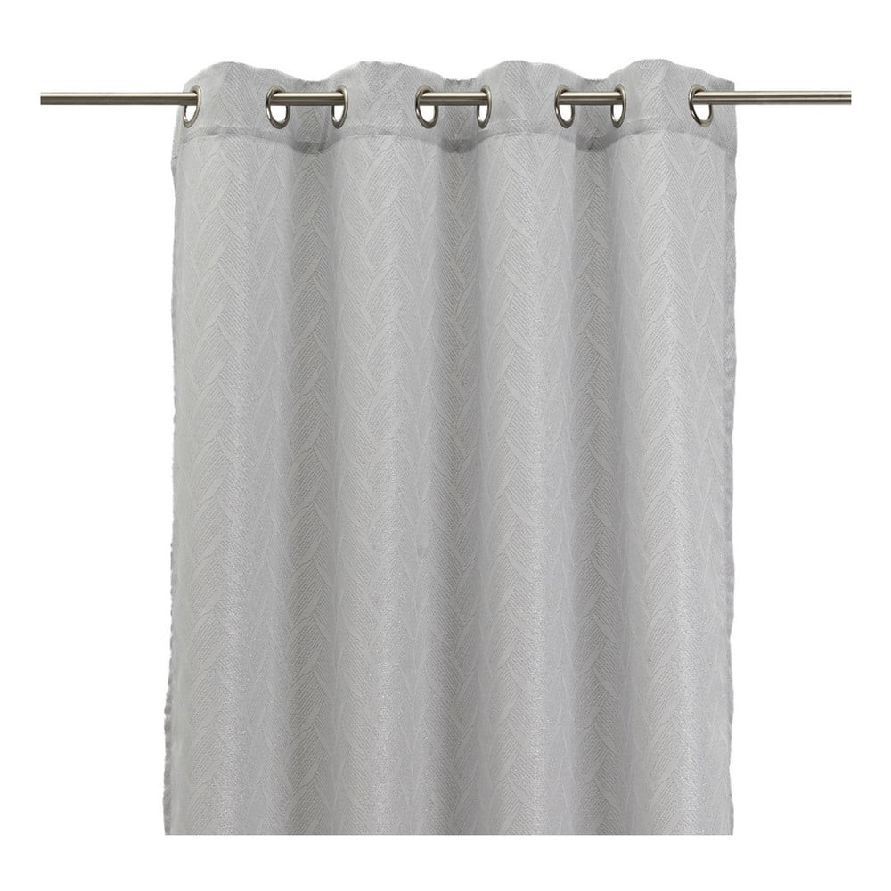 Szürke-ezüstszínű jacquard függöny 140x260 cm Lluvia – Casa Selección